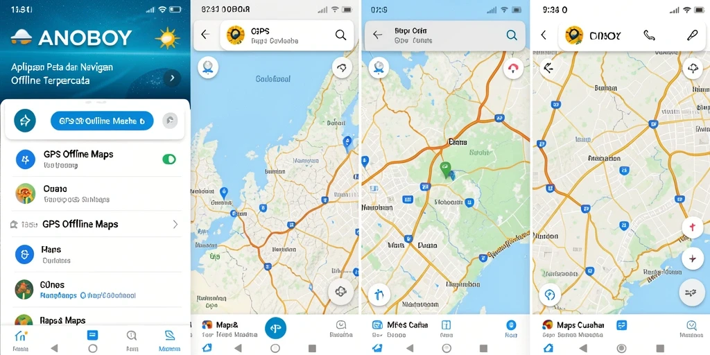 Tampilan antarmuka ANOBOY yang sederhana dan intuitif untuk navigasi GPS.