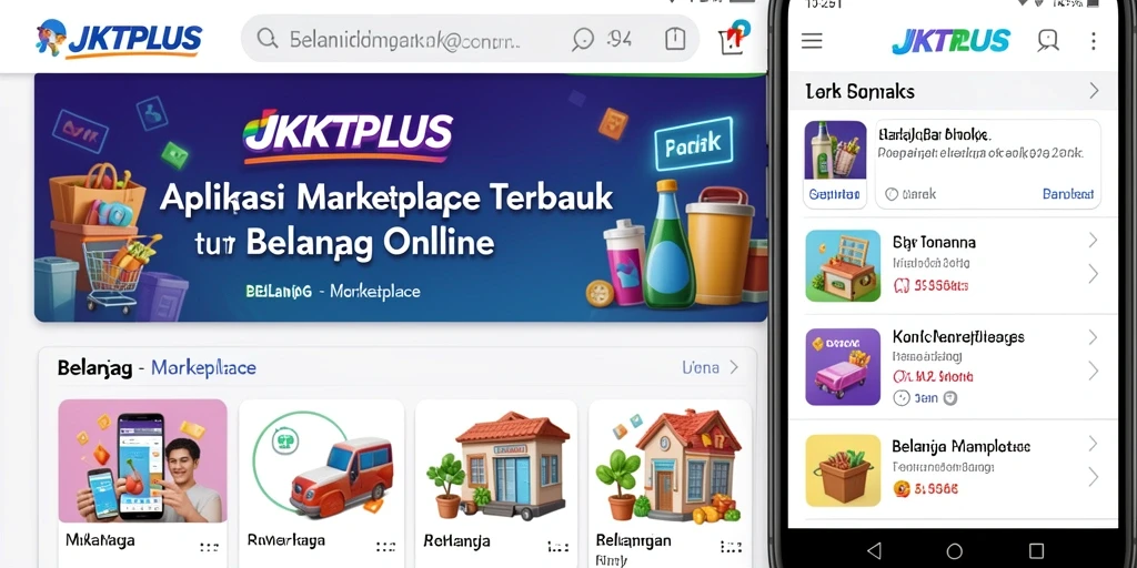Antarmuka aplikasi JKTPLUS yang memudahkan pengguna berbelanja.