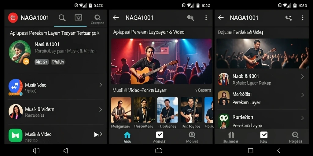Antarmuka NAGA1001 yang intuitif dan fitur perekam layar yang lengkap.
