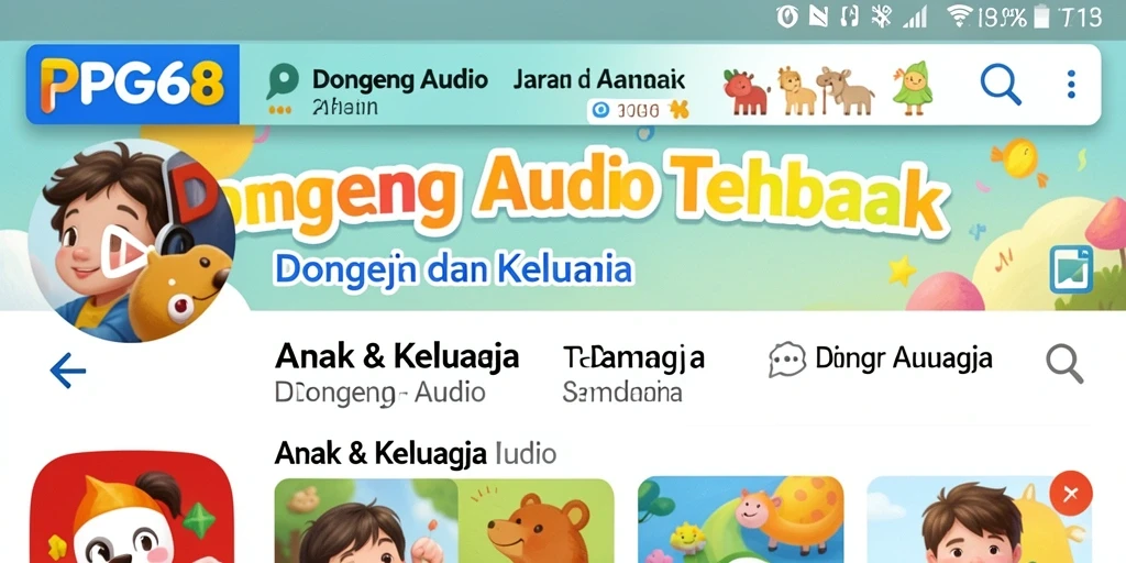 Tampilan aplikasi PGG68 dengan antarmuka yang mudah digunakan dan cerita yang menarik.