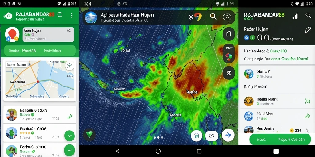 Tampilan antarmuka RAJABANDAR88 yang intuitif dengan radar hujan.